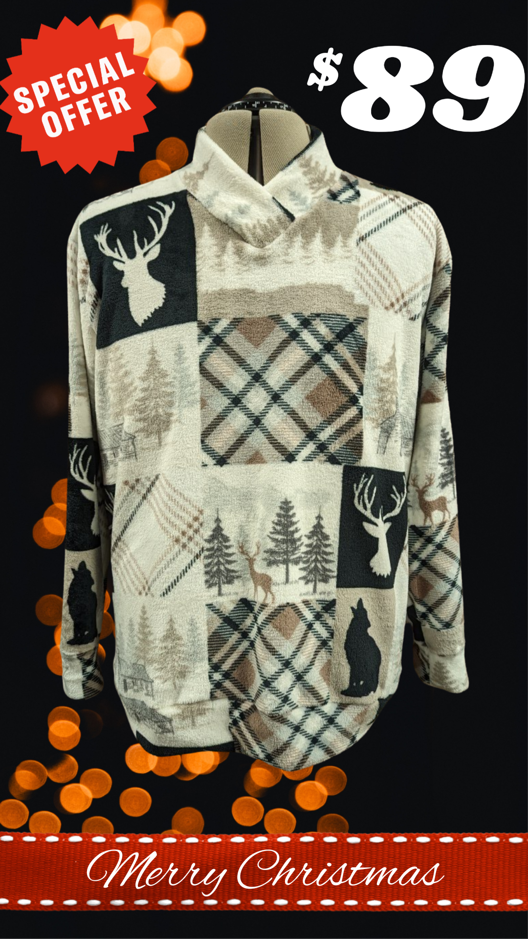 Christmas sweater , soft, beautiful, warm and comfy.