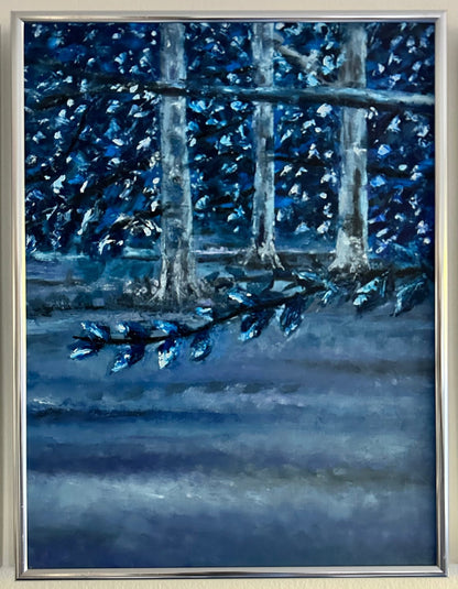 Aspens in the Night - BISHIKWABO  painting BISHIKWABO  Aspens in the Night