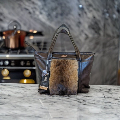 Muskrats Fur purse - BISHIKWABO  BACPAC BISHIKWABO  Muskrats Fur purse