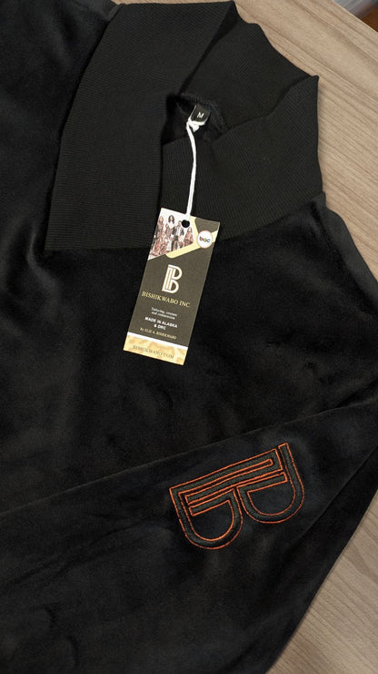 V neck soft velvet sweater - BISHIKWABO  BISHIKWABO  V neck soft velvet sweater